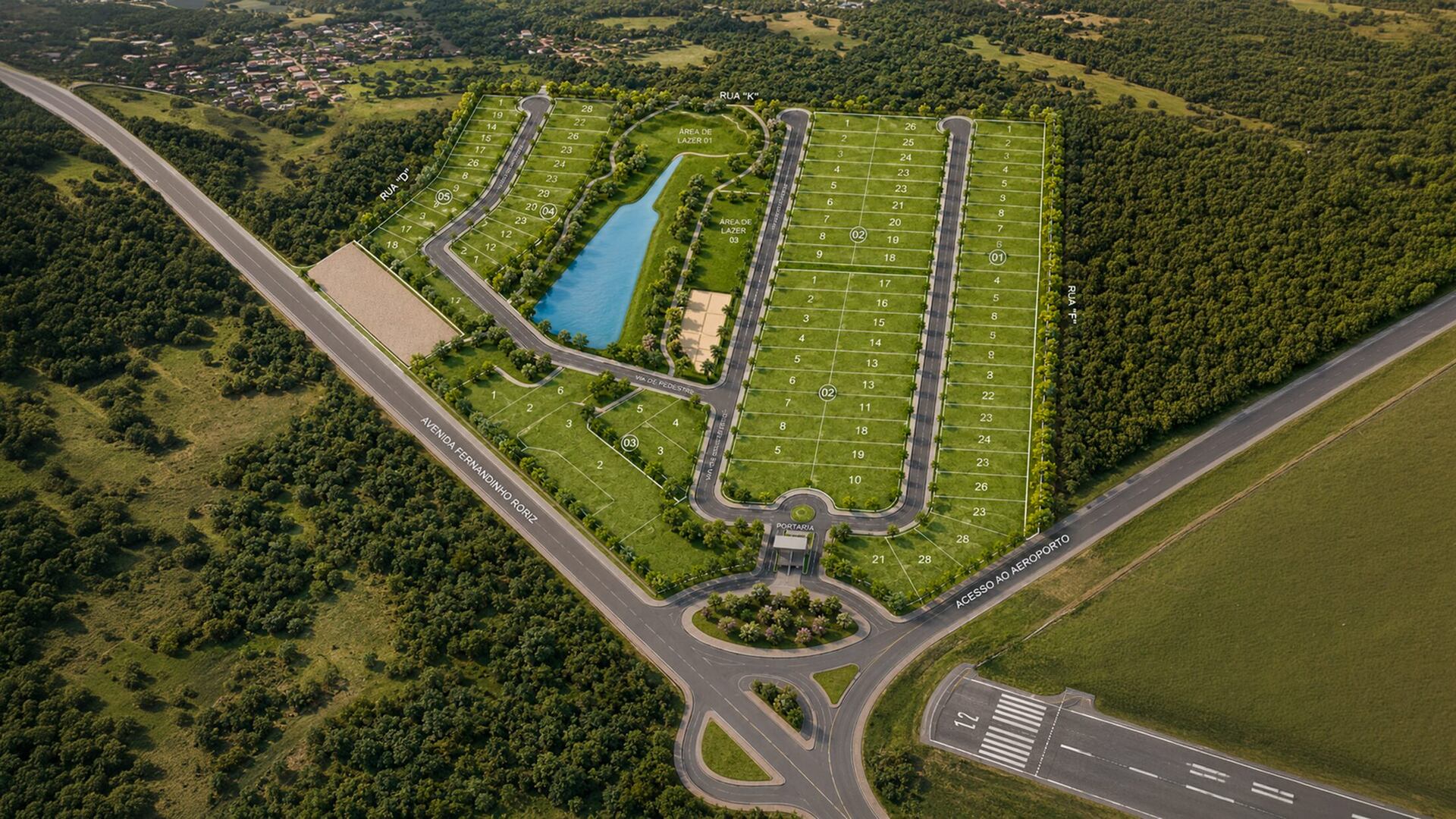 Masterplan com lotes numerados · Veredas do Araguaia
